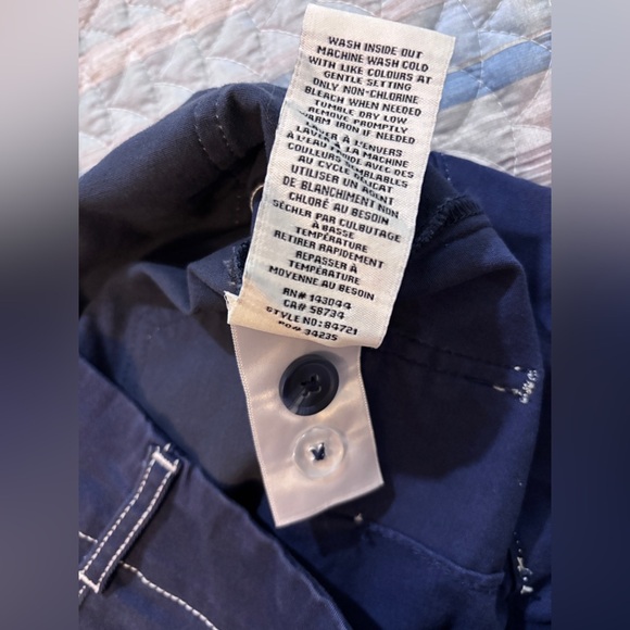 0120- NWT Bagatelle Navy Scallop Hem Embroidered Shorts 8 - Picture 13 of 13